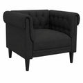 Fauteuil, en tissu, coloris noir, pour le salon ou la chambre