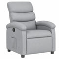 Fauteuil relax, en tissu, coloris gris, pour le salon