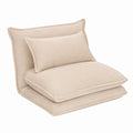 Fauteuil, en tissu, coloris ivoire, 1 place, 120 x 80 cm, pour le salon ou la chambre