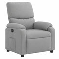 Fauteuil relax, en tissu, coloris gris, pour le salon