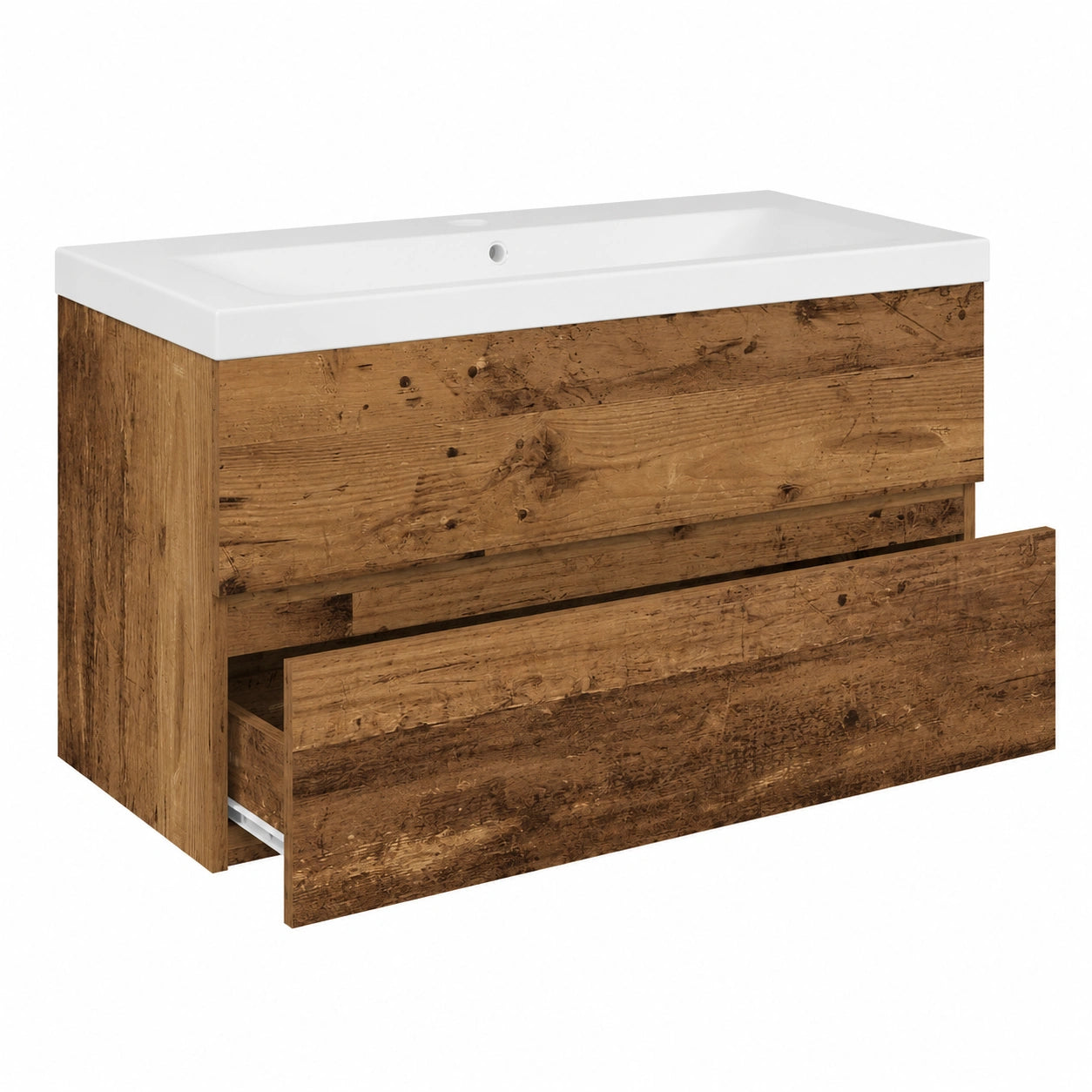 Ensemble de meubles de salle de bain, coloris blanc, 90 x 38,5 x 45 cm, pour la salle de bain