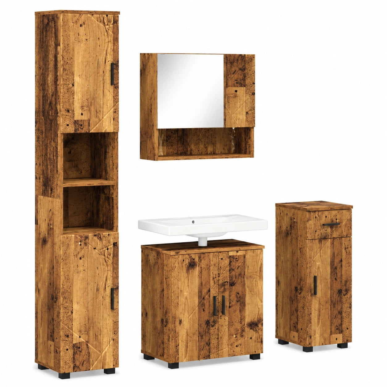 Armoire, 4 pièces, avec rangement, avec tiroirs, avec portes, pour la chambre