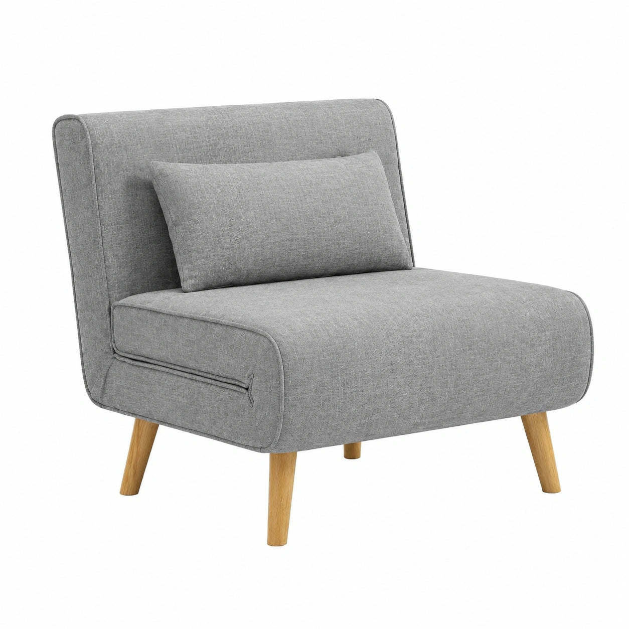 Fauteuil, en tissu, convertible, coloris gris, pour le salon ou la chambre