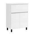 Armoire, avec rangement, avec tiroirs, avec portes, coloris blanc, 60 x 35 x 80 cm, pour la chambre