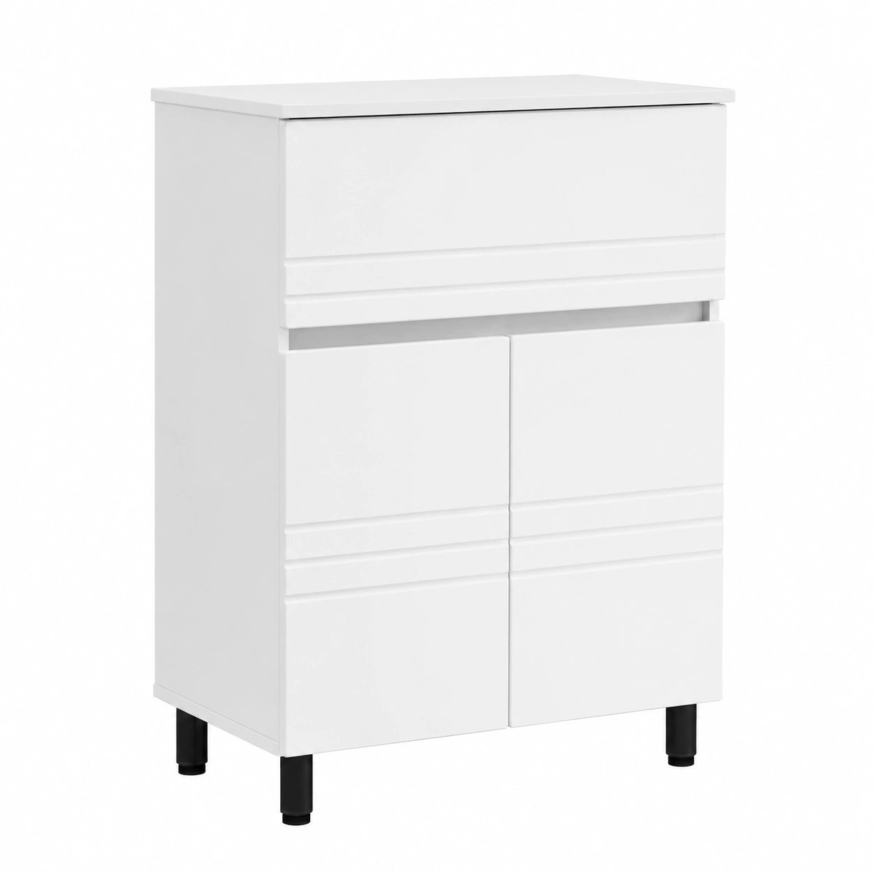Armoire, avec rangement, avec tiroirs, avec portes, coloris blanc, 60 x 35 x 80 cm, pour la chambre
