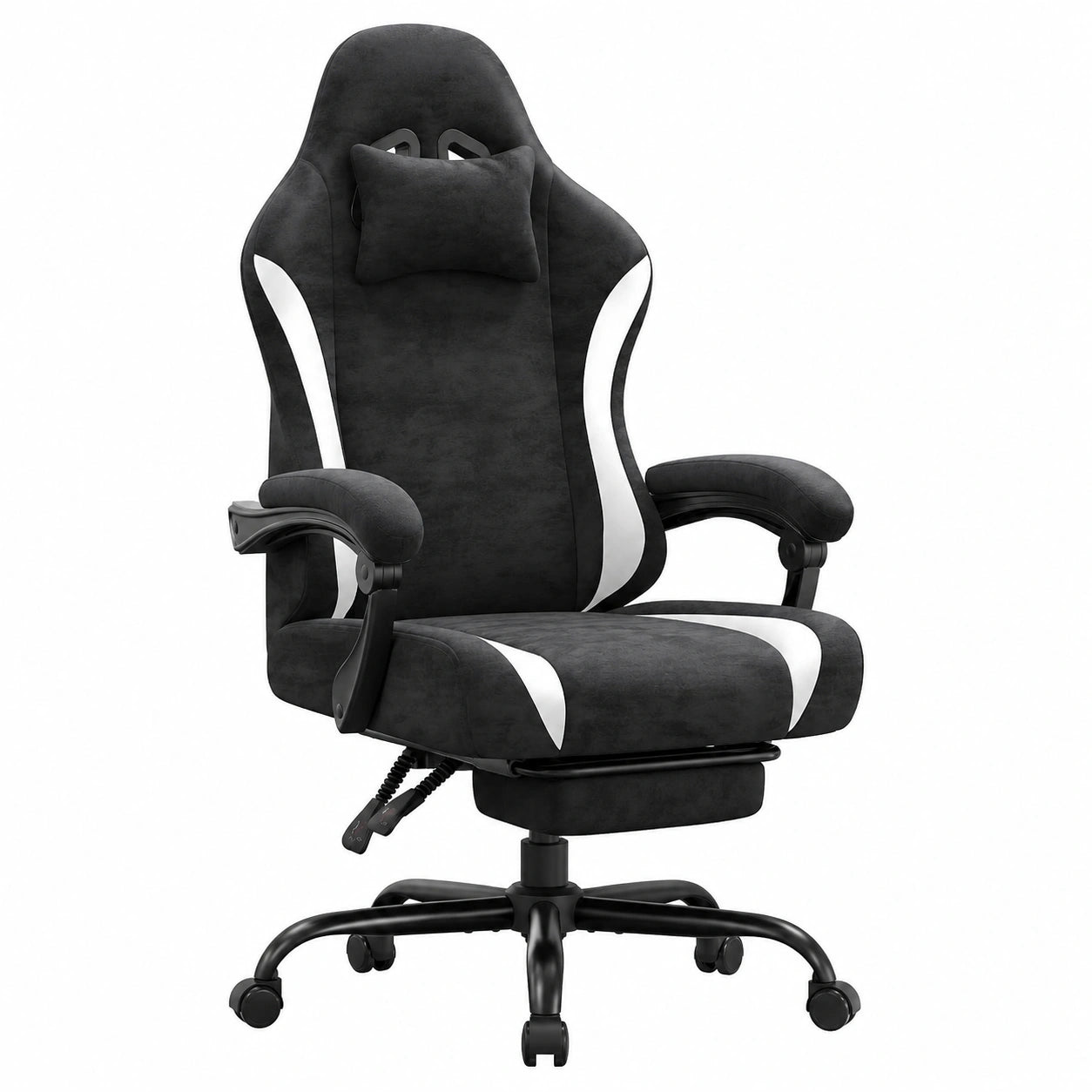 Bureau, en tissu, coloris noir et blanc, pour l’espace de travail