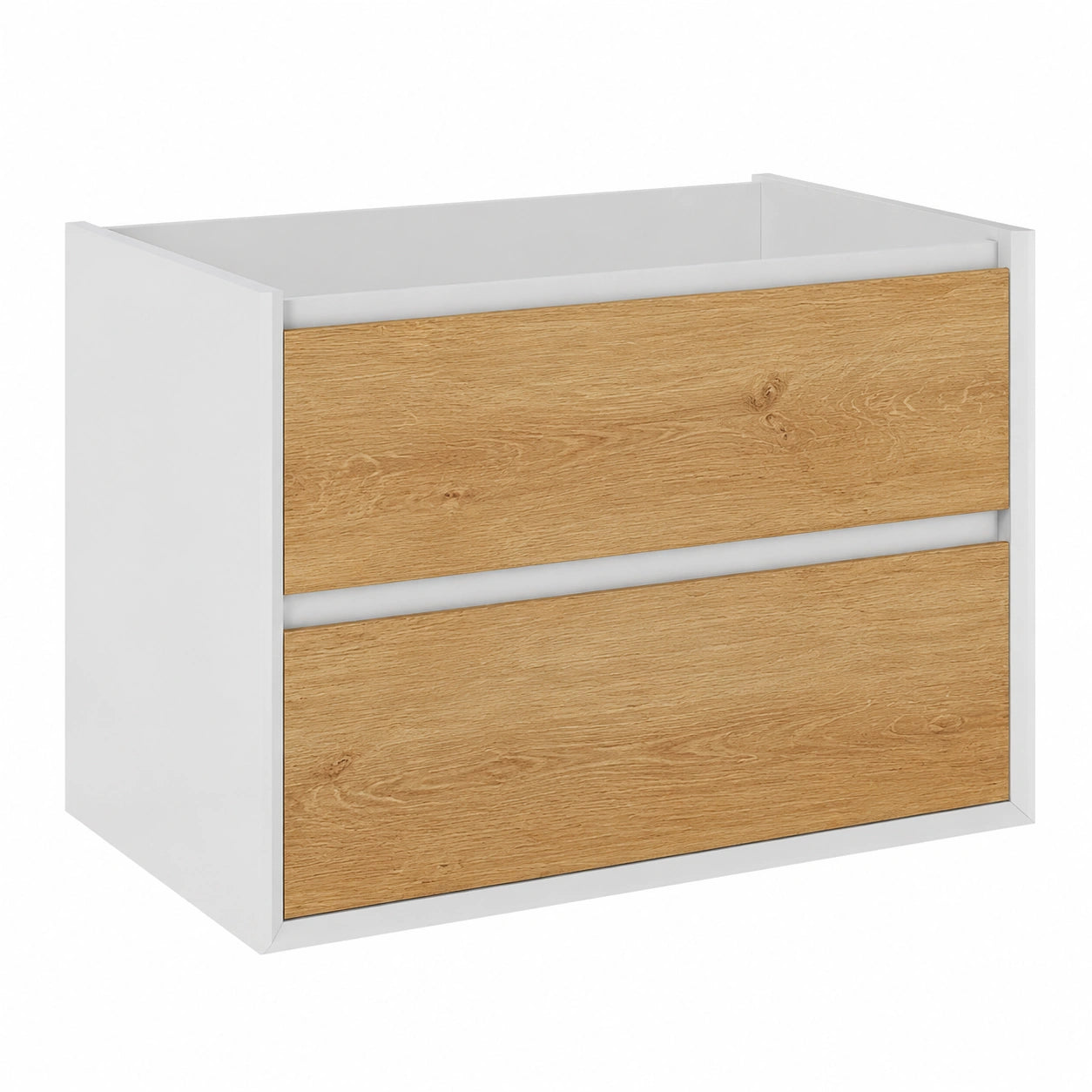 Ensemble de meubles de salle de bain, coloris blanc et naturel, pour la salle de bain